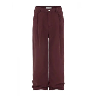 Wide-leg pleated pants