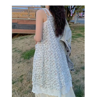 Flower lace sleeveless dress