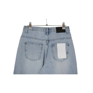 Wide-wash denim pants