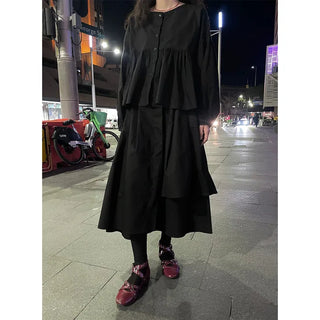 Asymmetrical long skirt