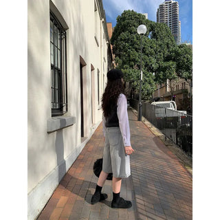 Wool knit vest