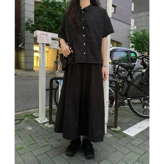 Linen check shirt