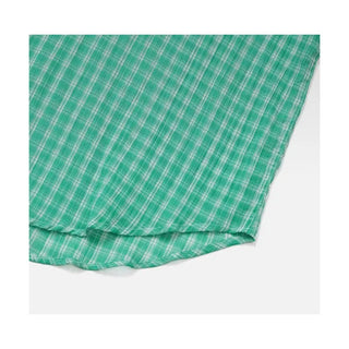 Oversized linen check shirt