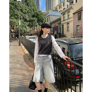 Wool knit vest