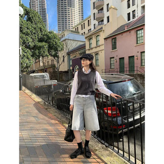 Wool knit vest