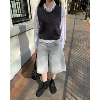 Wool knit vest
