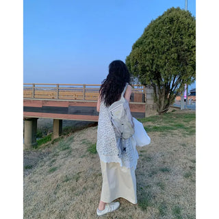 Flower lace sleeveless dress