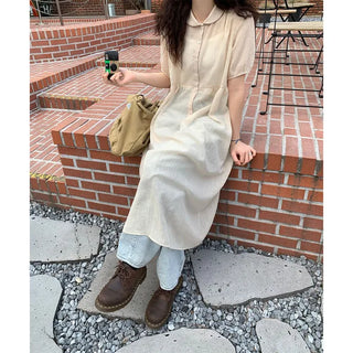 Layered color long dress