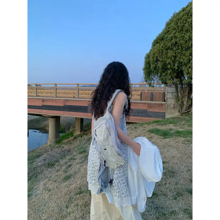Flower lace sleeveless dress