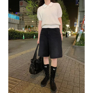 Bermuda shorts denim pants