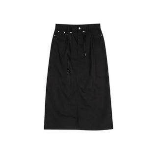 String cotton long skirt