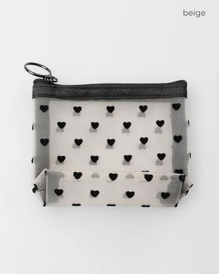 Heart Mesh Mini Pouch