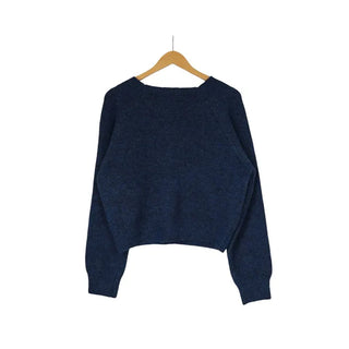Round wool cardigan