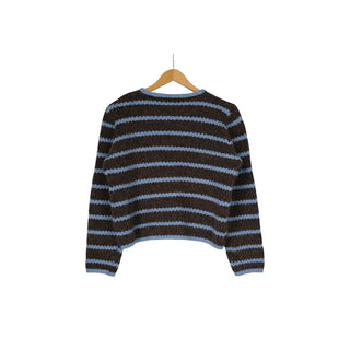 Striped wool cardigan
