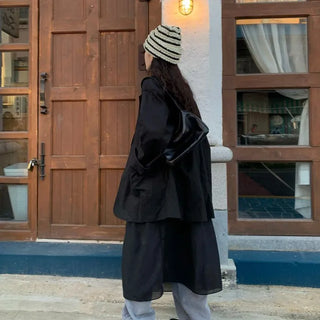 Oversized linen jacket