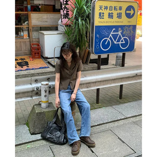 Summer wide denim pants