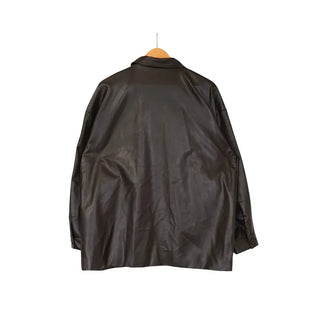 Oversized leather jacket