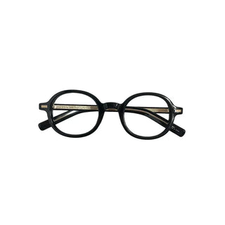Metal point thick frame glasses