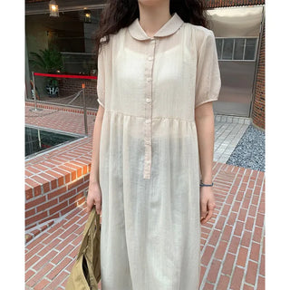 Layered color long dress