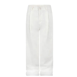Wide-leg pleated pants