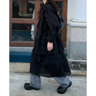 Oversized linen jacket