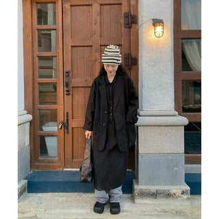 Oversized linen jacket