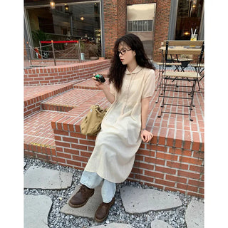 Layered color long dress