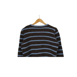Striped wool cardigan