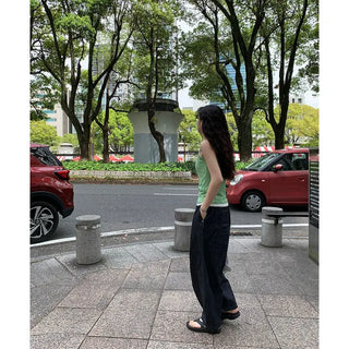 Banding Summer Balloon Denim Pants