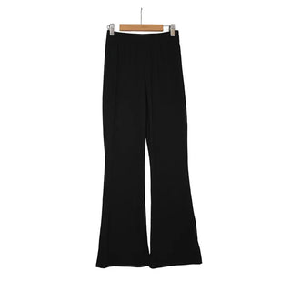 Ribbed elastic waist pants