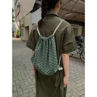 Ribbon print backpack