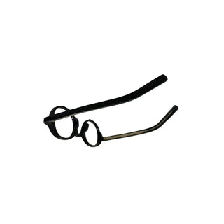 Metal point thick frame glasses