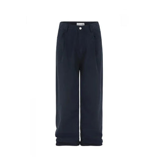Wide-leg pleated pants