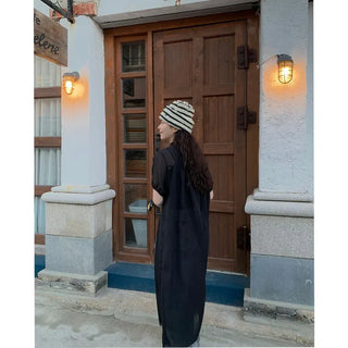 Layered color long dress