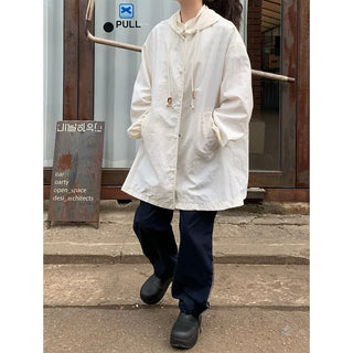 String Hooded Military Jacket Parka