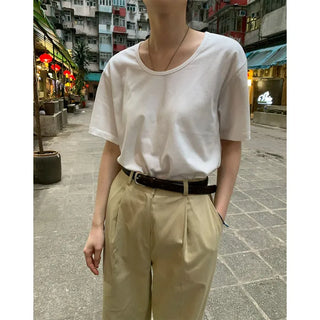 Daily U-neck short-sleeved T-shirt