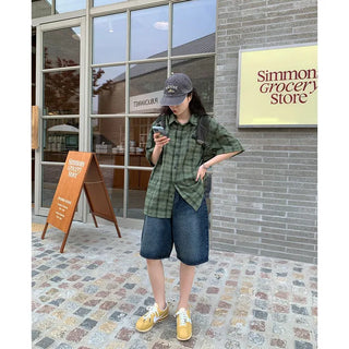 5/8 length denim pants