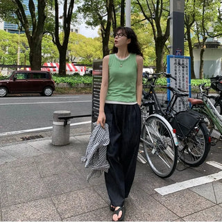 Banding Summer Balloon Denim Pants