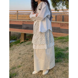 Flower lace sleeveless dress
