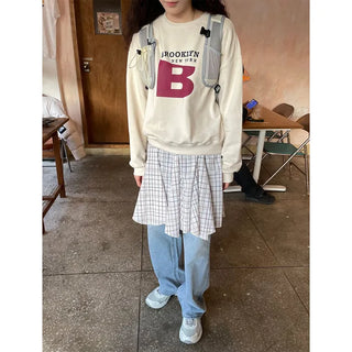 Wide-wash denim pants
