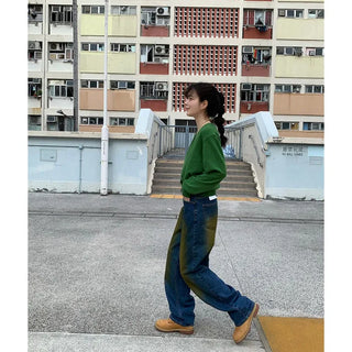 Vintage Wash Denim Pants