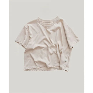 Basic color pigment short-sleeved T-shirt