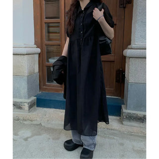 Layered color long dress