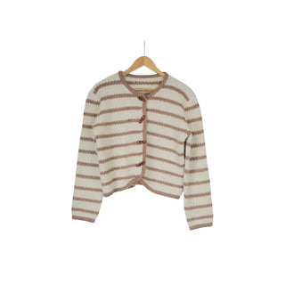 Striped wool cardigan