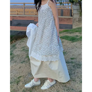 Flower lace sleeveless dress