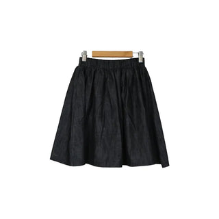 Non-faded denim skirt