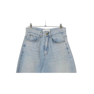 Balloon cotton washed denim pants