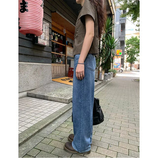 Summer wide denim pants
