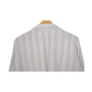 Round collar double-button long shirt