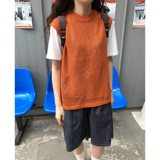Mesh knit vest